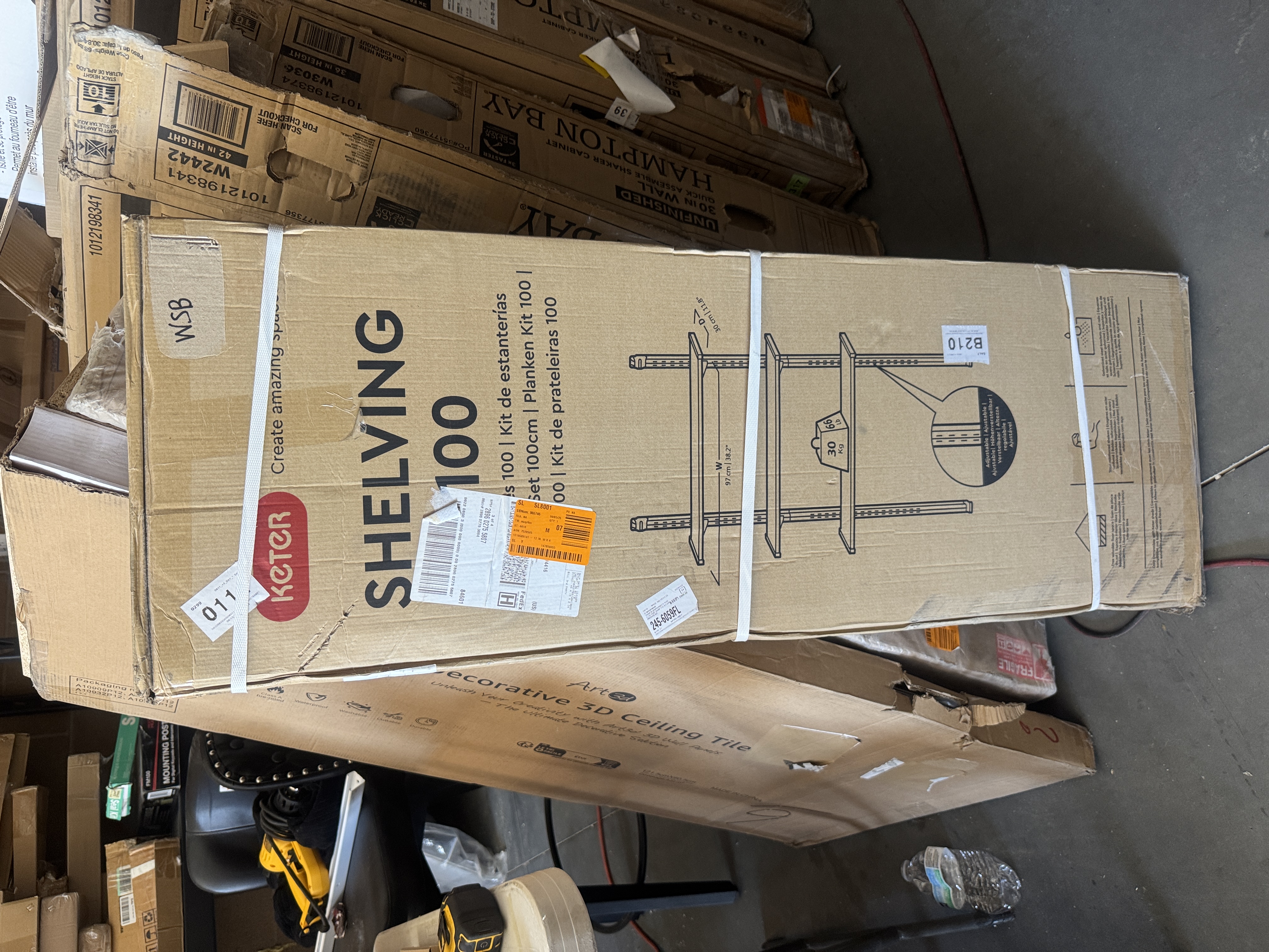 Keter Shelving kit 12 x 40 wall shelf 