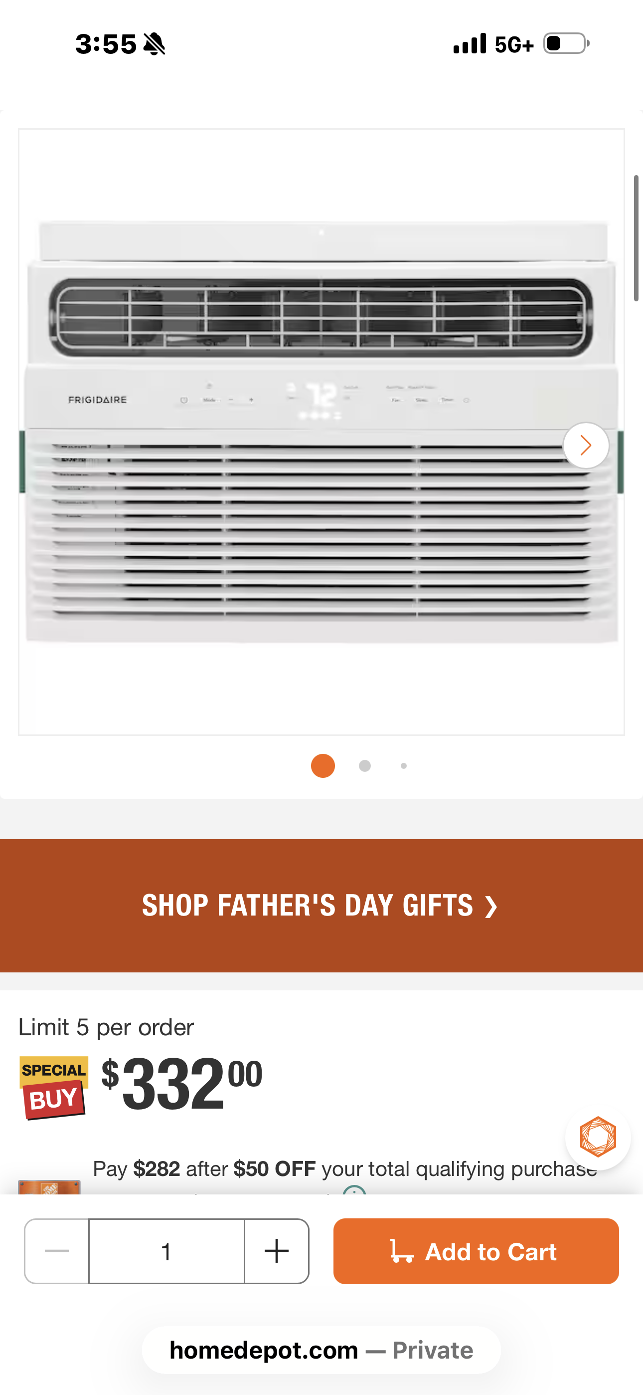 Frigidaire 6,000 BTU 120-Volt Window Room Air Conditioner